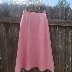 Vintage Samuel Robert Pink Ultrasuede Skirt